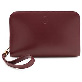 Cartier Must de Line Second Clutch Bag Clutch Rot Bordeaux