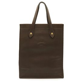 Hermès Sac cabas Hermes en cuir marron foncé Marron Marron foncé