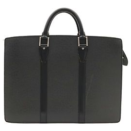 Louis Vuitton Taiga Port Document Rosan Handtasche Schwarz Andere Grau