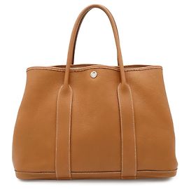 Hermès Sac Cabas Hermes Garden PM Jaune Marron clair Camel