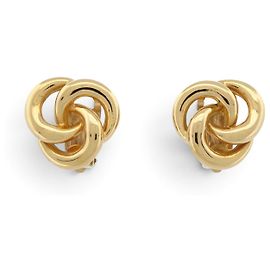Céline VINTAGE BOUCLES D'OREILLES CELINE ANNEAUX ENTRELACES CIRCA 80 DORE EARRINGS Doré