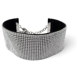 Dolce & Gabbana NEW DOLCE GABBANA CHOKER MESH CRISTAL RAS DE COU CRYSTAL NECKLACE Silvery