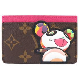 NEU LOUIS VUITTON X MURAKAMI MONOGRAM PANDA M13439 KARTENETUI Braun