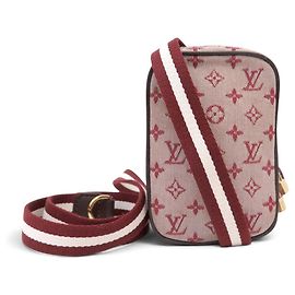 LOUIS VUITTON DIGITAL POUCH MONOGRAM MINI LIN CERISE M60001 Rot