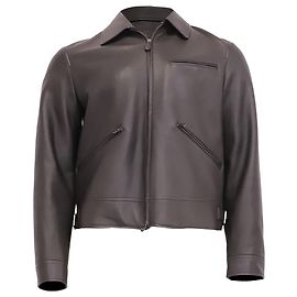 Loro Piana Yabu Hidden-Zipped Jacket in Black Calf Leather Black