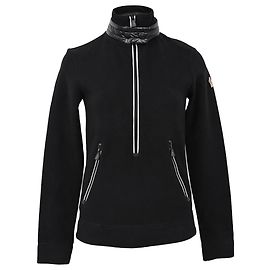 Moncler Half-Zip-Pullover aus schwarzem Polyamid Schwarz