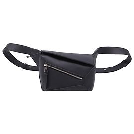 Loewe Small Puzzle Belt Bag in Black Calf Leather Black