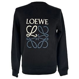 Loewe Anagram Crewneck Sweatshirt in Black Cotton  Black