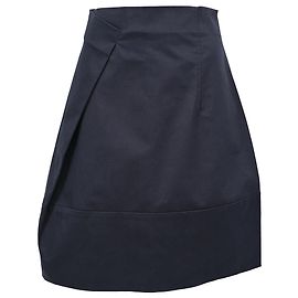 Gonna midi a trapezio Jil Sander in cotone blu navy Blu Blu navy