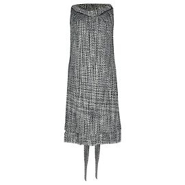 Vestido mini de tweed com cintura atada Roland Mouret em algodão cinza Cinza