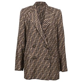 Blazer Fendi Monogram en seda multicolor Multicolor