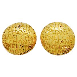 Chanel Gold Plated Clip Earrings Golden