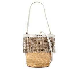 Bolso de mano y de hombro 2-Way Miu Miu Blanco Beige
