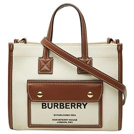 Bolsa de mão e de ombro Burberry Mini Freya Marrom Cru