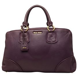 Miu Miu Boston Bag Handtasche in Lila Lila