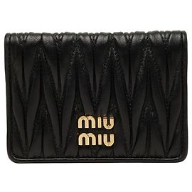 Tarjetero Miu Miu Matelassé Negro