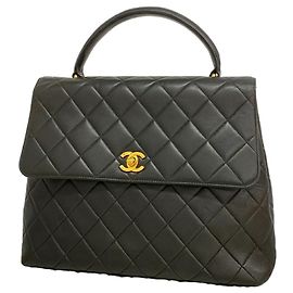 Chanel Matelassé Handtasche aus Lammleder Schwarz