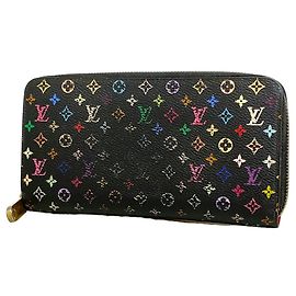 Cartera Zippy Louis Vuitton Monogram Multicolor Negro Roja