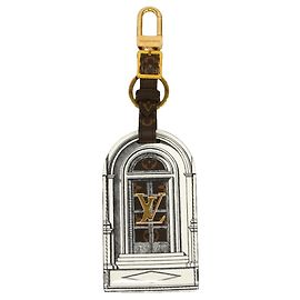 Chaveiro Charm Louis Vuitton Marrom Branco
