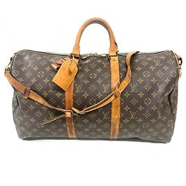 Louis Vuitton Keepall 50 Bandoulière Boston Bag Marron