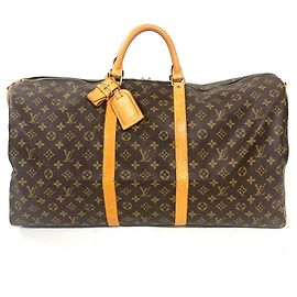 Louis Vuitton Keepall 60 Boston Bag in Brown Brown