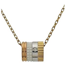 Boucheron Quatre Whites Halskette Weiß Golden