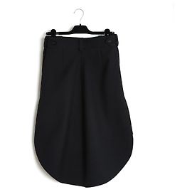 Céline Gonna Midi in Lana Nera Phoebe Philo Nero