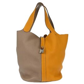 Hermès Hermes Picotin Lock Bicolor Clemence TGM Multicolore