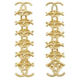 Brincos de gota Chanel ABH790 Dourado