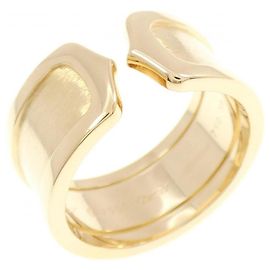 Anel Cartier C2 Large Band Dourado