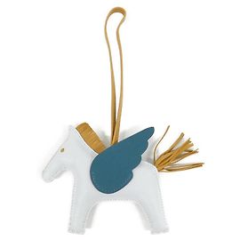 Hermès Hermes Rodeo Pegasus Accessory Bag Charm Blau Hellgrün