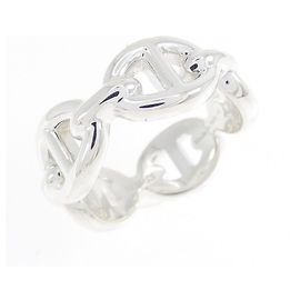 Hermès Hermes Chaine d'Ancre Enchainée Ring Silvery