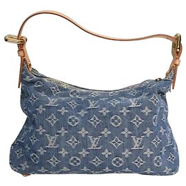 Louis Vuitton Baggy PM Tasche Monogram Denim Blau Blau Monogramm