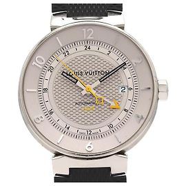 Reloj automático Louis Vuitton Tambour Moon GMT Q8D31 de acero inoxidable Otro