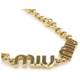 Collar de metal dorado Miu Miu Dorado