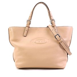 Tod's Pale Orange Leather Handbag Other