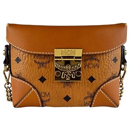 Sac à épaule MCM en cuir marron Marron