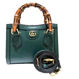 Bolsa Gucci Diana Bamboo em couro verde Verde