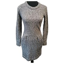 Isabel Marant Etoile Isabel Marant Étoile Sweatshirt-Kleid Graumeliert Weiß Grau