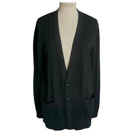 Cardigan long Chanel Uniform en jersey Noir