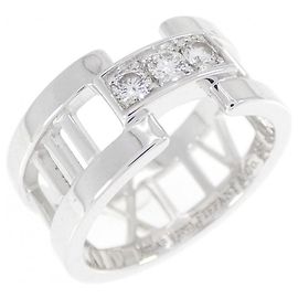 Autre Marque Tiffany Atlas Ring in 18K White Gold Other