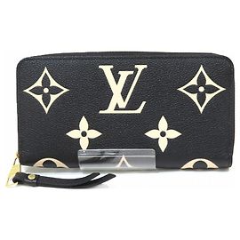Portefeuille Zippy Louis Vuitton - Cuir Monogram Empreinte Noir