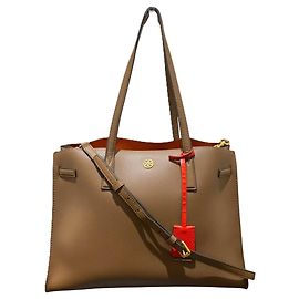 Tory Burch Walker Satchel Tote Bag Braun