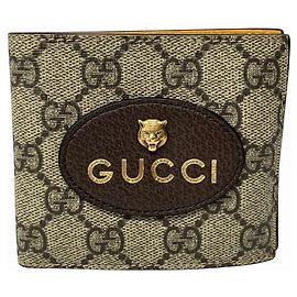 Cartera GG Supreme Billfold Gucci Castaño Beige