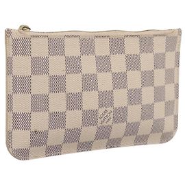 LOUIS VUITTON Damier Azur Neverfull PM Pouch Accessory Pouch LV Auth 204722 Other