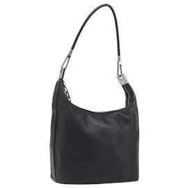 GUCCI Shoulder Bag Leather Black Silver 001 3814 Auth BA15533 Black Silvery