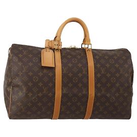 LOUIS VUITTON Monogram Keepall 50 Boston Bag M41426 LV Auth 200409V Monogramm
