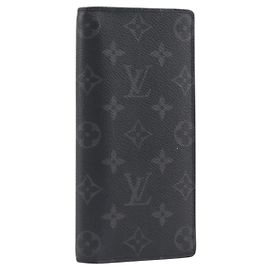LOUIS VUITTON Monogram Eclipse Portefeuille Braza Wallet M61697 LV Auth 203645 Monograma