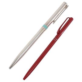 Tiffany & Co Penna a sfera TIFFANY&Co. metallo set da 2 Argento Rosso Auth SW2832 Argento Rosso