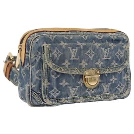 LOUIS VUITTON Monogram Denim Bum Bag Body Bag Blue M95347 LV Auth 204036A Blu